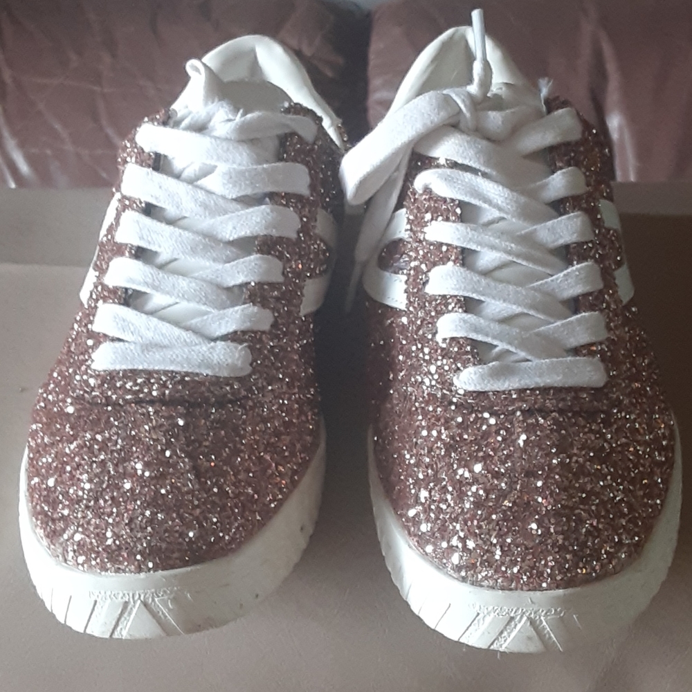 Tretorn Camden rose gold glitter
